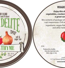 Lambs & Thyme Herb Dips Veggie Delite