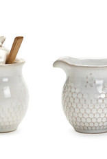 Twos Co Honeycomb Sugar/Creamer Set w/spoon