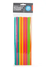 Kikkerland 11" Bright Color Reusable Straw