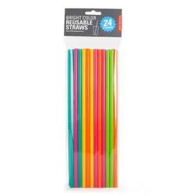 Kikkerland 11" Bright Color Reusable Straw