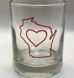 Flags Over Wisconsin Home Love  Glass 3oz