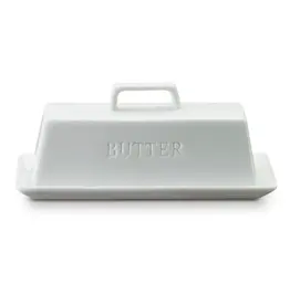Kook Ceramic Butter Dish White