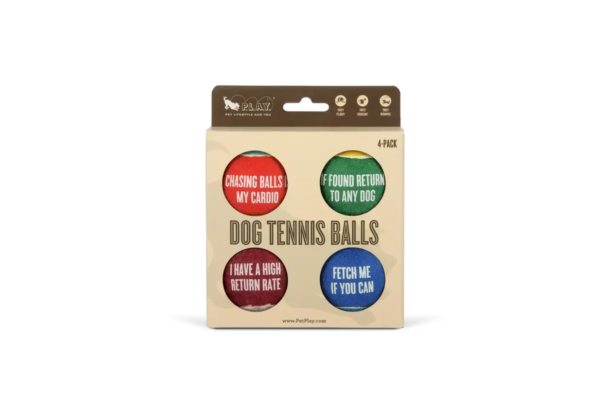 PLAY Dog Tennis Ball 4pk