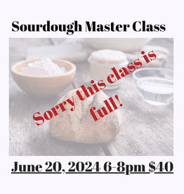 Sourdough Master Class June 20, 2024 6-8 pm $40