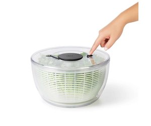 OXO Good Grips Large Salad & Herb Spinner, 6.25 Qt. Clear Bowl