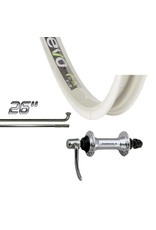 Wheel Shop, Front 26'' Wheel, Evo E-Tour 20 Silver / FM-21-FQR, 36 Steel Silver Spokes, QR