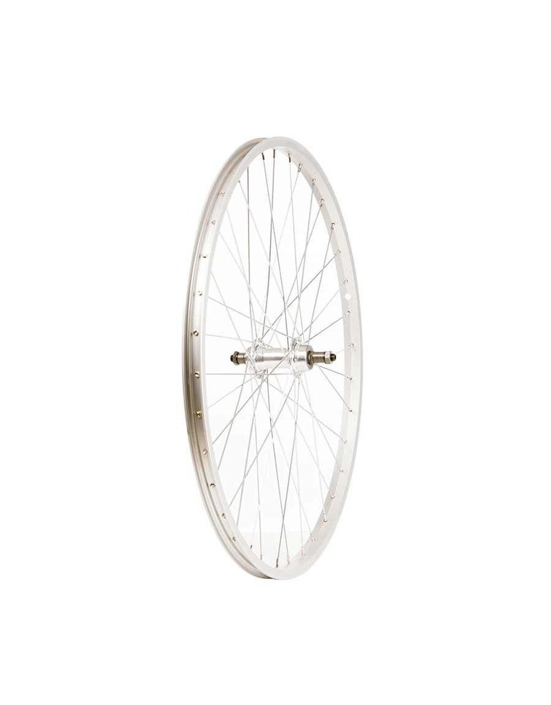 Wheel Shp, Rear 26" Wheel, 36H Silver Ally Single Wall Alex C1000/ Silver Frmula FM-31 QR FW Hub, Steel Spkes