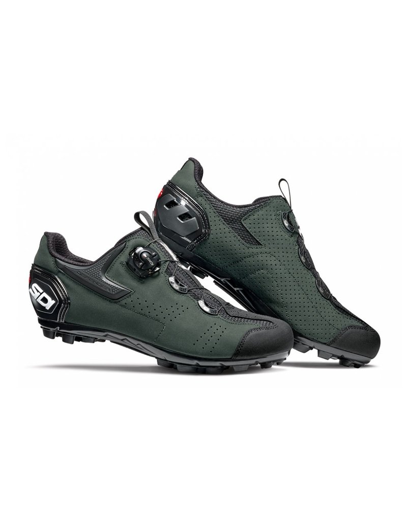 Sidi Sidi MTB/Gravel Shoe "Color: Black/Dark Green","Size: 42"