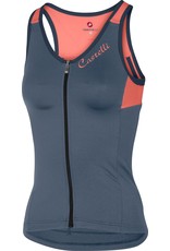 Castelli Castelli Solare Top "Color: Dark Steel Blue/Salmon","Size: L"