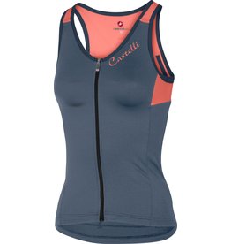 Castelli Castelli Solare Top "Color: Dark Steel Blue/Salmon","Size: L"