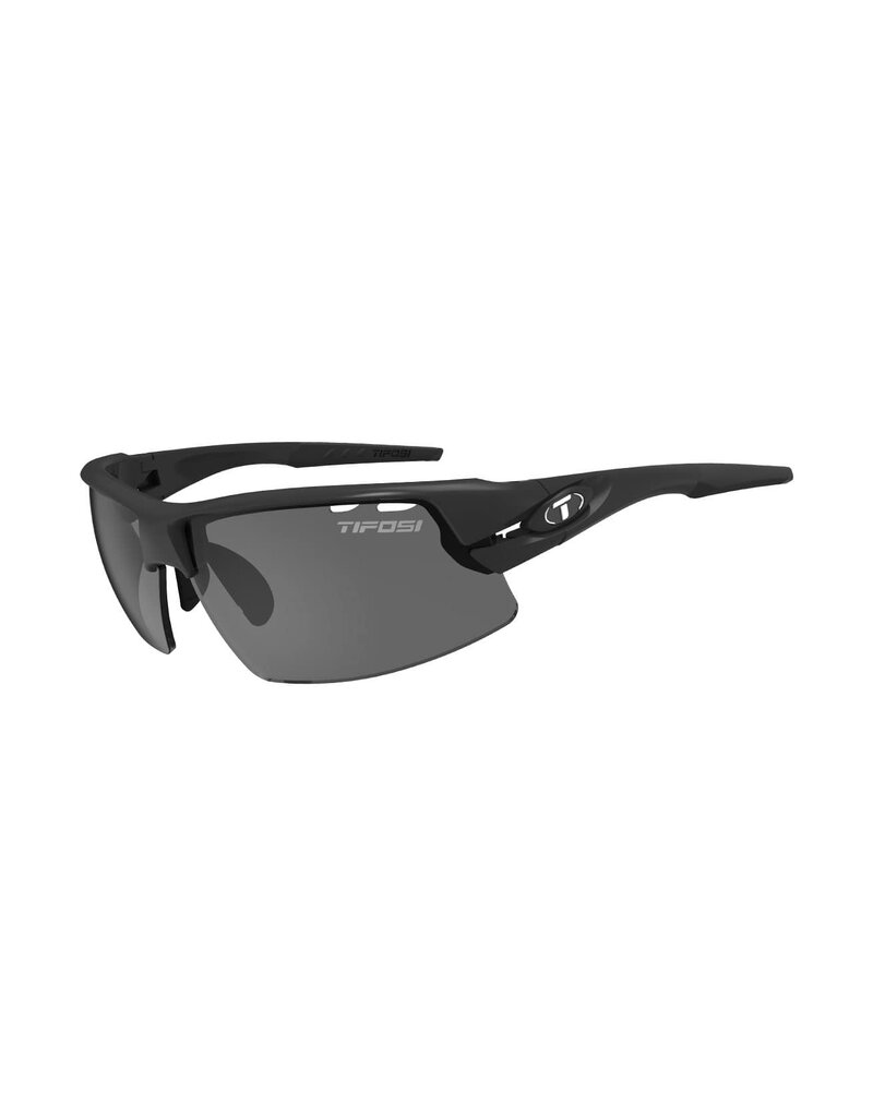 Tifosi Optics Tifosi, Crit, Sunglasses, Frame: Matte Black, Lenses: Smoke, AC Red, Clear