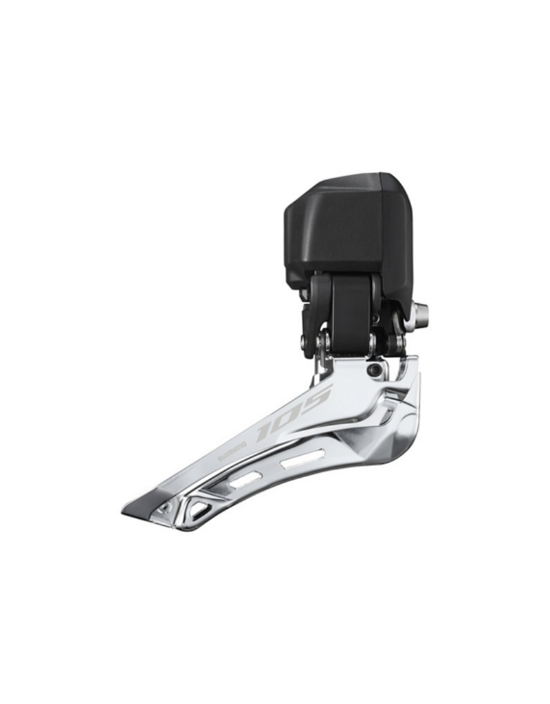 Shimano FRONT DERAILLEUR, FD-R7150, 105 Di2, FOR REAR 12-SPEED, DOWN-SWING, BRAZED-ON TYPE, CS-ANGLE: 61-66, FOR TOP GEAR: 50-52T, CL: 44.5MM ONE