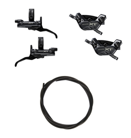 Shimano BRAKE UPGRADE KIT, XT, BL-M8200, BR-M8220 (LF & RR), 1000 & 1700MM (BH90), METAL PAD (W/FIN), W/CONNECTER INSERT X2, OIL 100ML X1 (NON-EU), RESIN PAD (W/FIN) X2 ONE