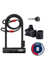 ABUS Abus, Ultra 410K + Cobra, U-Lock, Key, 12mm, 170x230mm, 6.7''x9'', Black