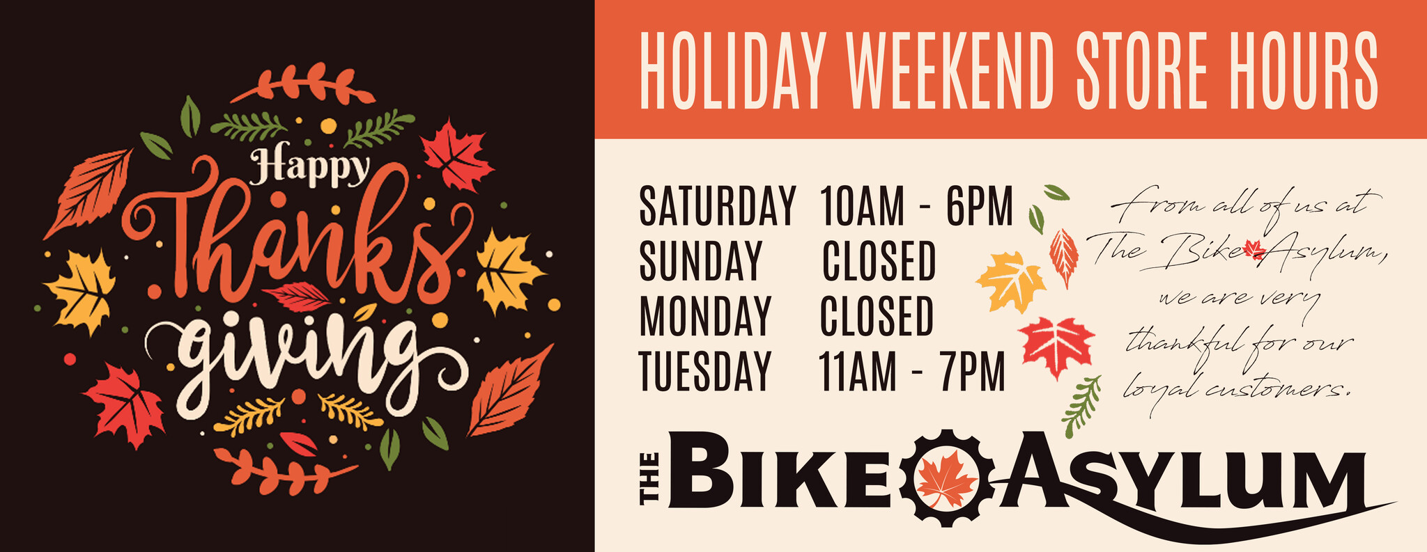 Thanksgiving hours