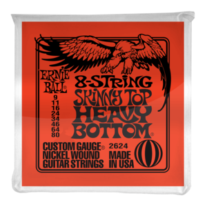 Ernie Ball Ernie Ball - 8 String Skinny Top / Heavy Bottom Nickel Wound Electric Guitar Strings - 9-80