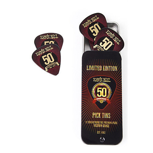Ernie Ball Ernie Ball - LTD Edition 50th Anniversary Medium Picks - Pick Tin Ernie Ball Ernie Ball - LTD Edition 50th Anniversary Medium Picks - Pick Tin