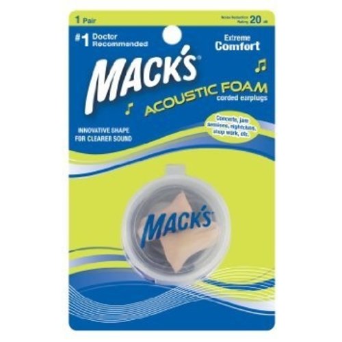 LPD Music Mack's - Acoustic Foam Ear Plugs w/ Cord LPD Music Mack's - Acoustic Foam Ear Plugs w/ Cord