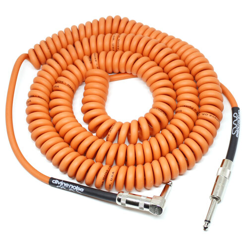 Divine Noise Divine Noise - Cable - 30ft Curly - ST-RA - Orange Divine Noise Divine Noise - Cable - 30ft Curly - ST-RA - Orange