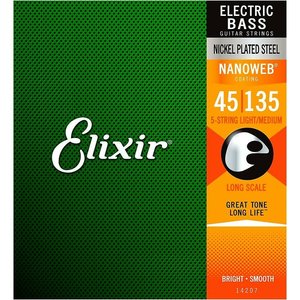 Elixir Elixir - Bass Long Scale - Light / Medium - 5 Strings - 45-135