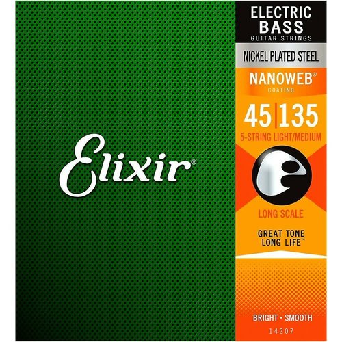 Elixir Elixir - Bass Long Scale - Light / Medium - 5 Strings - 45-135