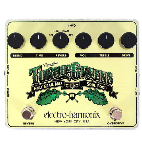 Electro Harmonix Electro Harmonix - Turnip Greens - Overdrive / Reverb Multi-Effect Electro Harmonix Electro Harmonix - Turnip Greens - Overdrive / Reverb Multi-Effect