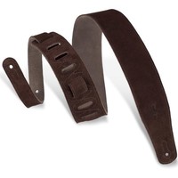 Levy's - 2 1/2”  Hand-brushed Suede Guitar Strap - MS26-BRN