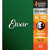 Elixir - Acoustic Bass - 80/20 - 4 String Light - .045 - .100