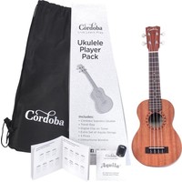 Cordoba - Ukulele Player Pack - Soprano Ukulele  -  Mahogany Natural