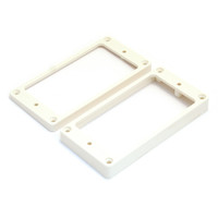Allparts - Humbucking Pickup Rings - Flat - Slanted - Short Neck + Tall Bridge - White