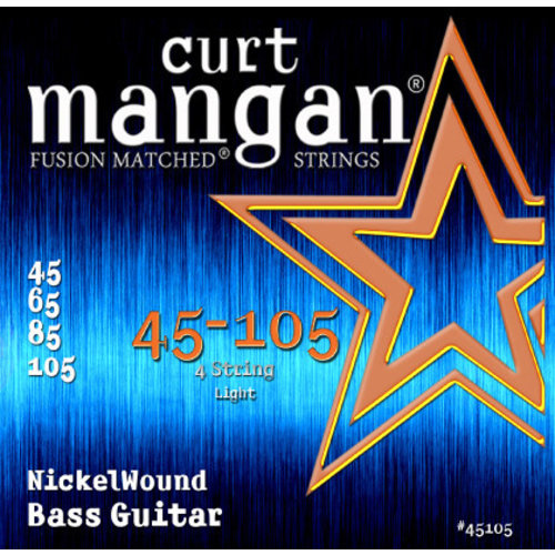 Curt Magnan Curt Mangan - Bass Nickel Wound Light Bass Set 45-105 Curt Magnan Curt Mangan - Bass Nickel Wound Light Bass Set 45-105