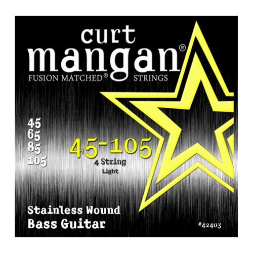 Curt Magnan Curt Mangan - Bass Stainless Wound Light Set 45-105 Curt Magnan Curt Mangan - Bass Stainless Wound Light Set 45-105