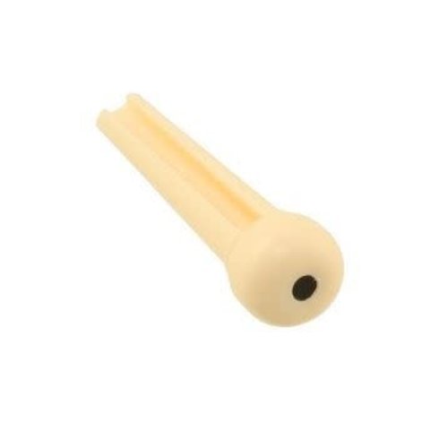 Allparts Allparts - Acoustic Bridge - Plastic Pin - Dotted - Cream