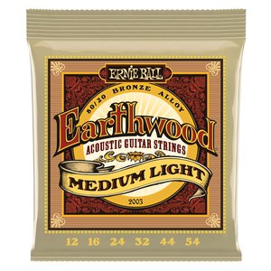 Ernie Ball Ernie Ball - Earthwood  Med. Light - 80/20 Bronze - 12-54