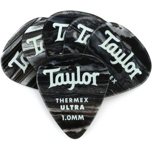 Taylor Guitars Taylor - Premium Darktone 351 - Thermex Ultra Guitar Pick - 1.00mm - 6 PACK - Black Onyx