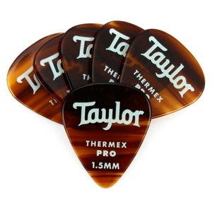 Taylor Guitars Taylor - Premium Darktone 351 - Thermex Pro Guitar Picks - 1.50mm - 6 PACK - Tortoise Shell