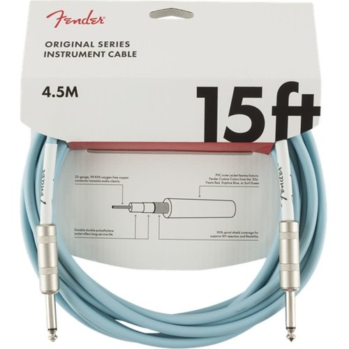 Fender Fender - Original - Instrument Cable - 15'ft - ST/ST - Daphne Blue Fender Fender - Original - Instrument Cable - 15'ft - ST/ST - Daphne Blue