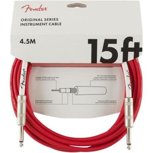 Fender Fender - Original - Instrument Cable - 15'ft - ST/ST - Fiesta Red Fender Fender - Original - Instrument Cable - 15'ft - ST/ST - Fiesta Red