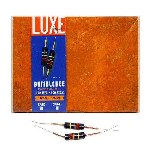 Luxe Capacitors Luxe Capacitors - Bumblebee Kit of two .022mf/400vcd Luxe Capacitors Luxe Capacitors - Bumblebee Kit of two .022mf/400vcd