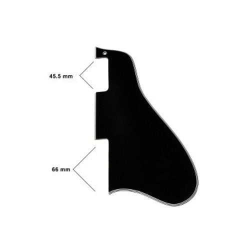 Allparts Allparts - 5-Ply LONG Pickguard - ES-335 Gibson Style - Black