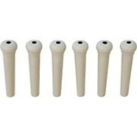 Allparts - Acoustic Bridge Pin - Dotted - White - EACH