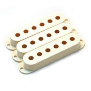 Allparts Allparts - Guitar Pickup Covers for Stratocaster - Set of 3 - Parchment