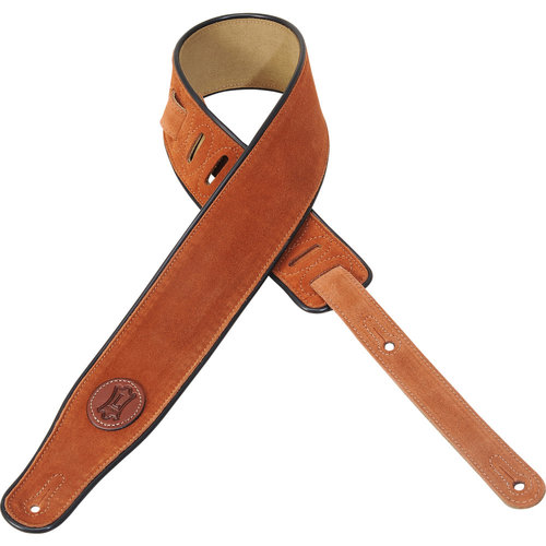 Levy's Leathers Levy's - 2.5" Suede Leather Guitar Strap - MSS3-CPR Levy's Leathers Levy's - 2.5" Suede Leather Guitar Strap - MSS3-CPR
