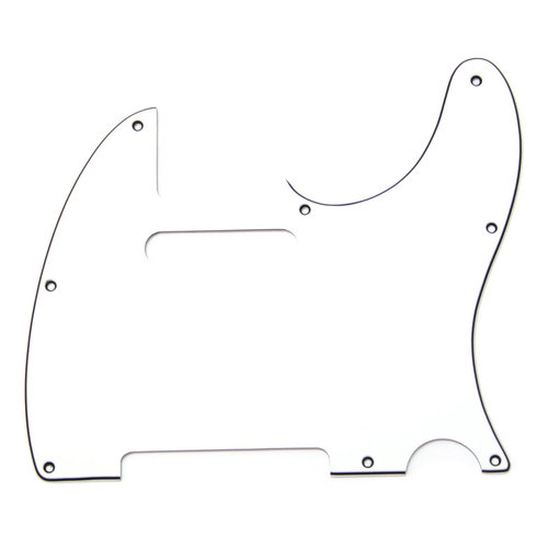 Allparts Allparts - 3-Ply Pickguard for Telecaster - White