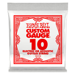 Ernie Ball Ernie Ball -  Plain Steel - Acoustic or Electric Guitars Single String - .10