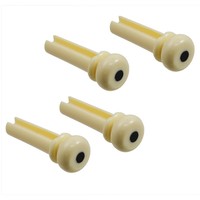 Allparts - Acoustic BASS Bridge Pin - Black Dot Center - (4 pIns)Cream