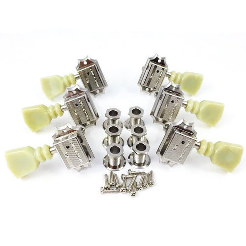 Allparts Allparts - Gotoh Tuning Keys - 3x3 - SD90 Vintage Style - Nickel (not aged) Allparts Allparts - Gotoh Tuning Keys - 3x3 - SD90 Vintage Style - Nickel (not aged)