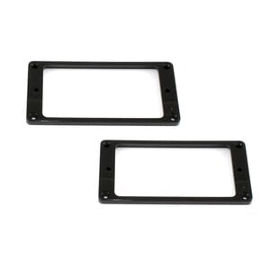 Allparts Allparts - Humbucking Pickup Rings - METAL SHORT Set - Flat - Non-slanted - Black (Set of 2)