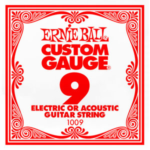 Ernie Ball Ernie Ball -  Plain Steel - Acoustic or Electric Guitars Single String - .9