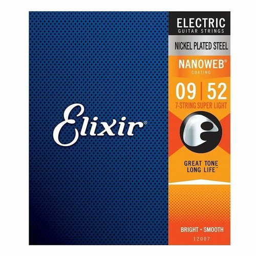 Elixir Elixir - Electric 7 String Nanoweb - Super Light Strings - 09-52